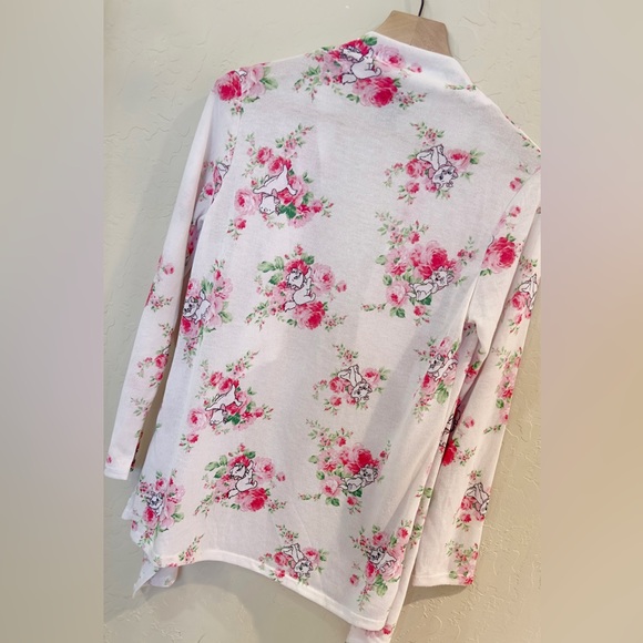 Disney Pink and White Oversized Long Lightweight Aristocrats Cardigan Size Small - Picture 4 of 8